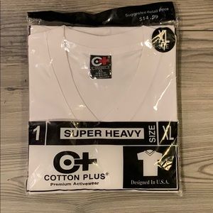 Men’s new v-neck white short sleeve t-shirt